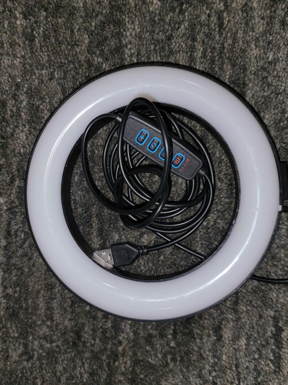 Small Portable USB LED Ring Light Attachment
